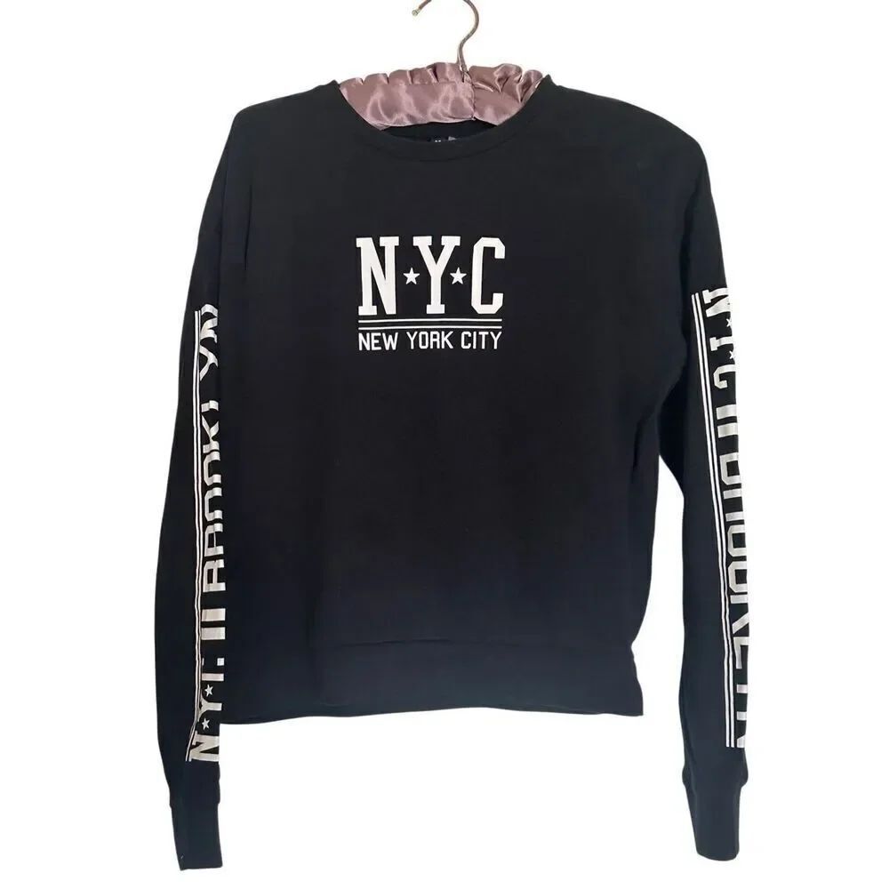 Divided By H&M Black NYC New York City Graphic Pullover Sweatshirt Ladies XS